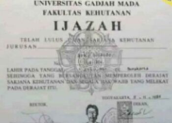 Diduga Ijazah Jokowi yang dikeluarkan UGM palsu. FOTO/Net