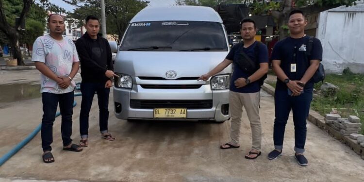 Polres Lhokseumawe saat mengamankan barang bukti terkait kasus pidana tabrak lari. FOTO/Net
