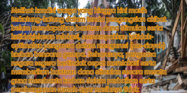 Nasib Korban Gempa Terkatung-katung dalam Ketidakpastian